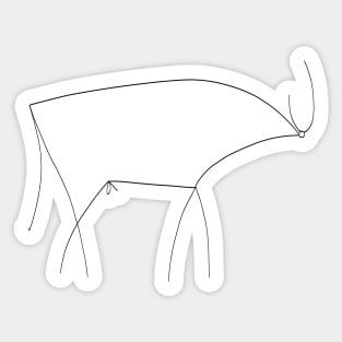 Picasso Line Art - Bull Sticker